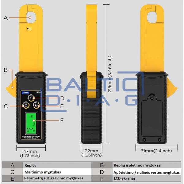 Клещи для измерения тока Autool BT270