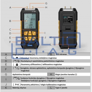 Прибор измерения давления воздуха Autool PT520
