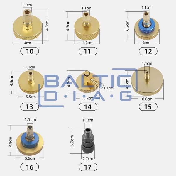 Brake system filling nozzle set Autool