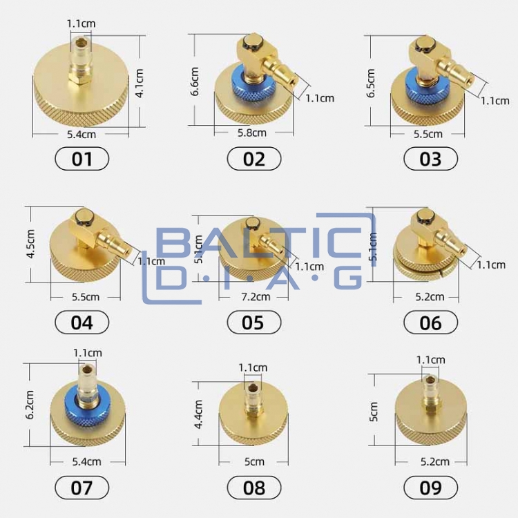 Brake system filling nozzle set Autool