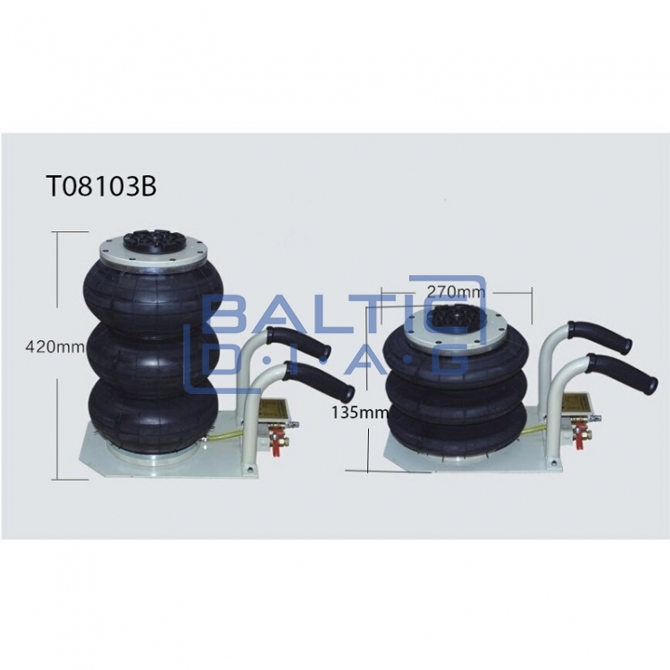 Pneumatic jack 3 tons with short handles