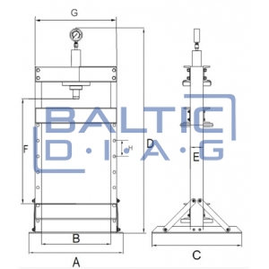 Hydraulic press 20 tons with foot pedal Hydraulic press 20 tons with foot pedal