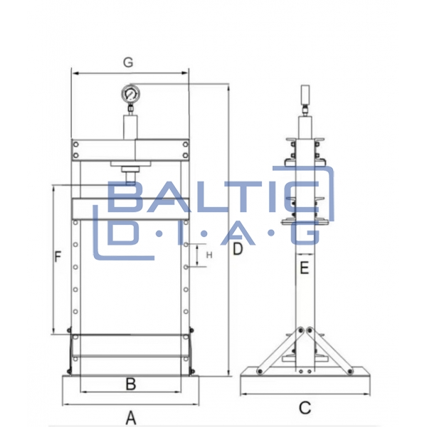 Hydraulic press 30 tons