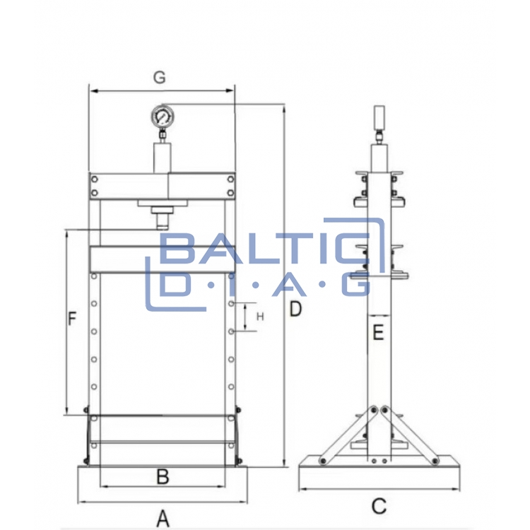 Hydraulic press 30 tons