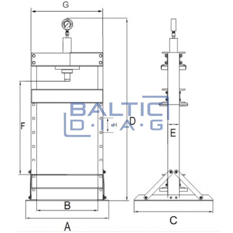 Hydraulic press 50 tons
