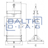 Pneumo-hydraulic press 50 tons