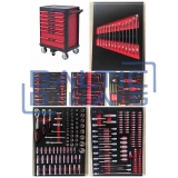 Tool trolley with 7 drawers and 250 pcs. tools