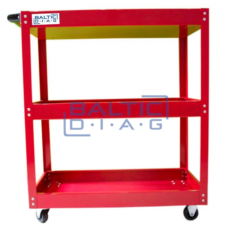 Trolley for tools, three shelves