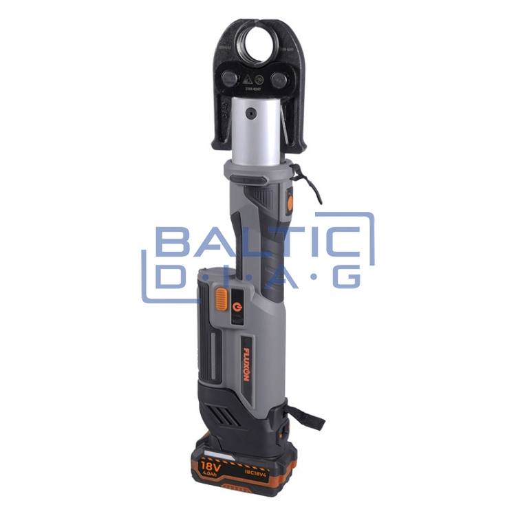 Cordless pipe crimping pliers, M-shaped, 32 kN