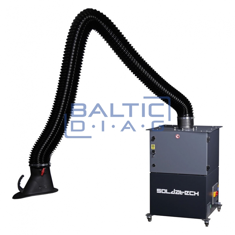 Mobile welding fume extraction system 0.75 kW, 1000 m³/h.