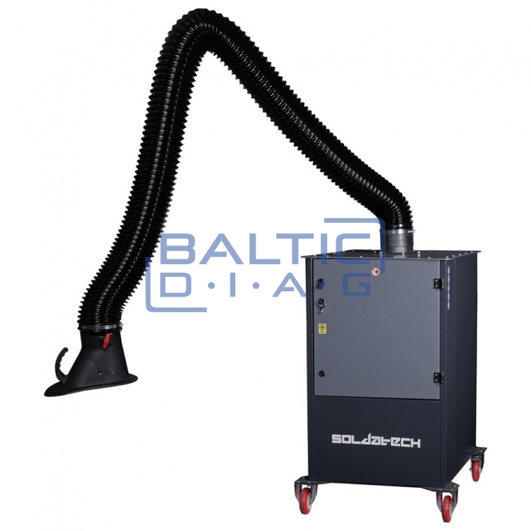 Mobile welding fume extraction system 0.75 kW, 1200 m³/h.