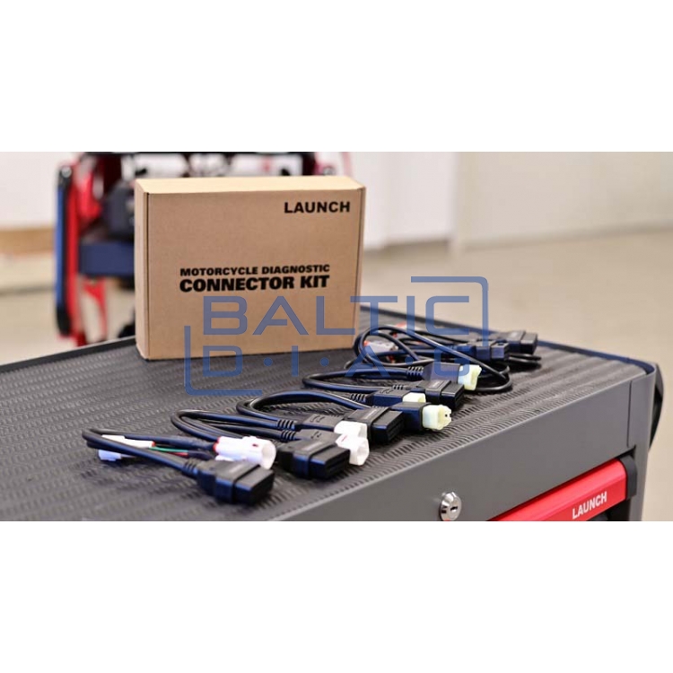 Motorcycle diagnostic database and connector kit Launch