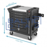 Тележка для инструментов Stahlwerk с 7 ящиками и 260 инструментами
