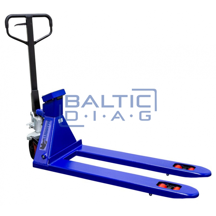 Pallet trolley 2500 kg with scales, 115 cm
