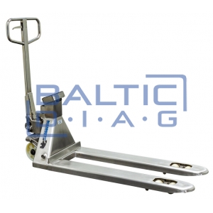 Pallet truck with scale 2500 kg stainless steel 115 cm Mammuth