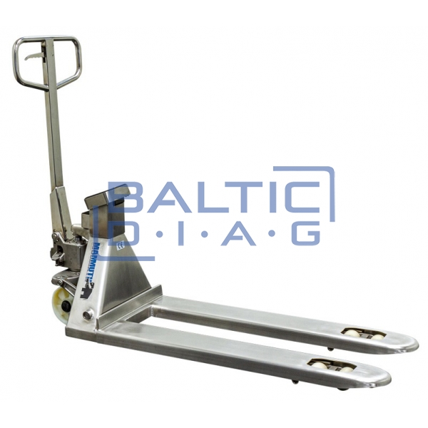 Pallet truck with scale 2500 kg stainless steel 115 cm Mammuth