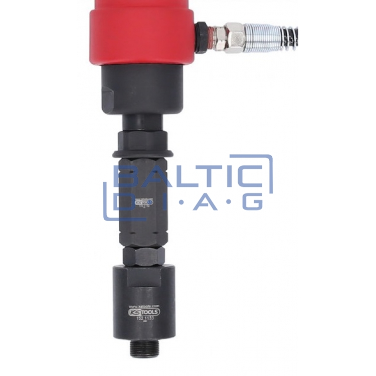 Pneumatic nozzle puller with connectors, KS Tools