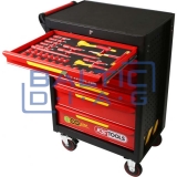 Tool trolley ECOLine with 42 insulated tools, for electric vehicles