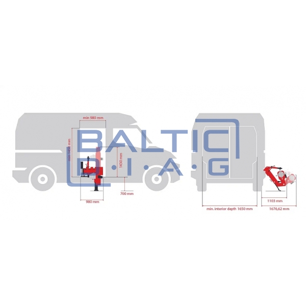 Mobile truck tire mounting machine REDATS MTM-26