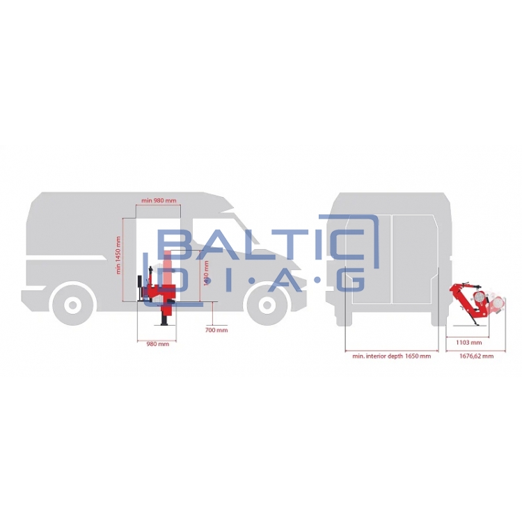 Mobile truck tire mounting machine REDATS MTM-26