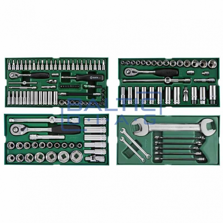 Тележка для инструментов, 7 ящиков Sata Pro с 300 шт. инструментов