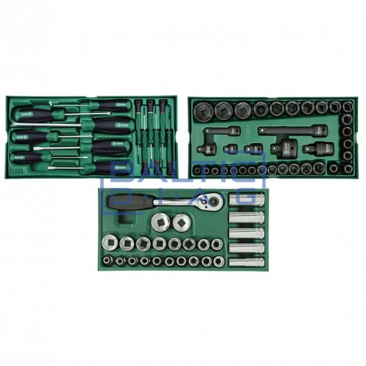 Тележка для инструментов, 7 ящиков Sata Pro с 300 шт. инструментов