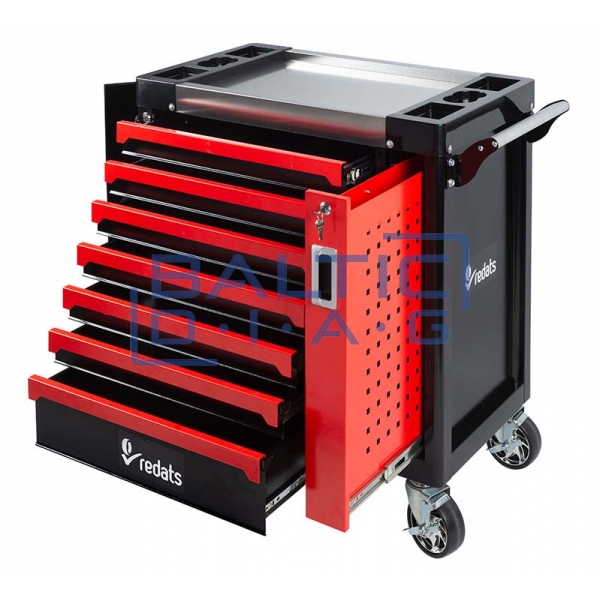 Tool trolley with 7 drawers and pull-out wall Redats