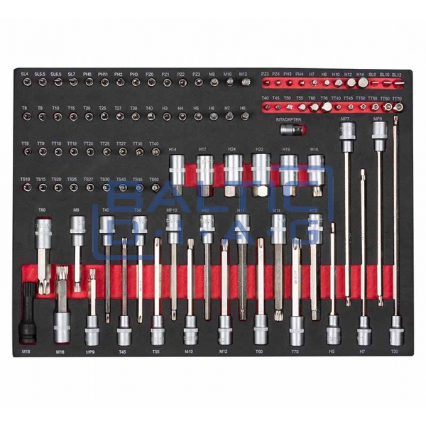 Tool trolley with 7 drawers and pull-out wall and 258 pcs. tools Redats