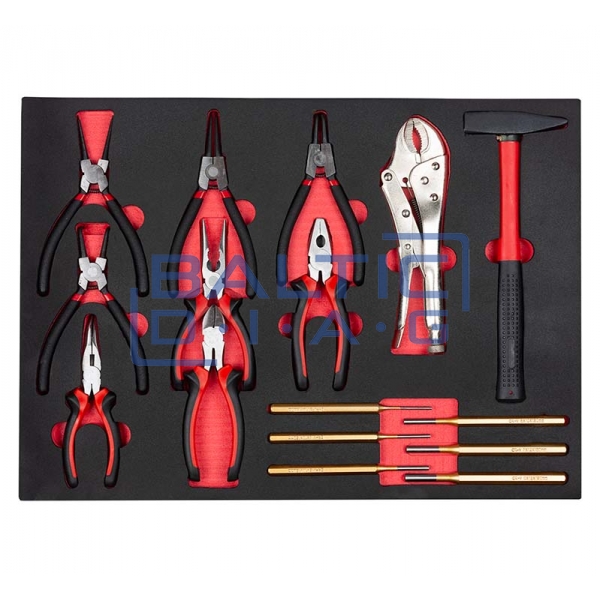 Tool trolley with 7 drawers and pull-out wall and 258 pcs. tools Redats