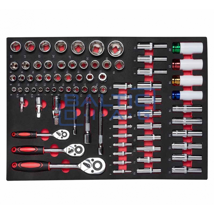 Tool trolley with 7 drawers and pull-out wall and 258 pcs. tools Redats