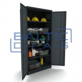 Metal work cabinet with 4 shelves Valkenpower
