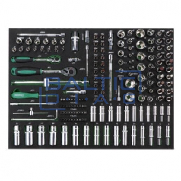 Tool trolley, 7 drawers and 330 pcs. tools
