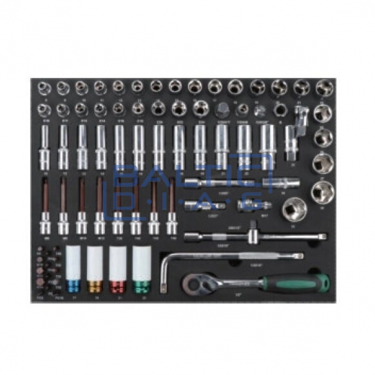 Tool trolley, 7 drawers and 330 pcs. tools
