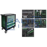 Tool trolley, 7 drawers and 330 pcs. tools