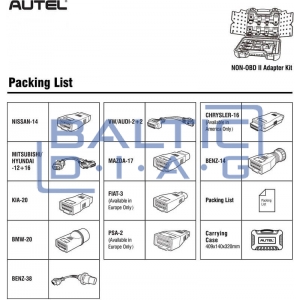 Диагностический комплект разъемов, Autel OBD1
