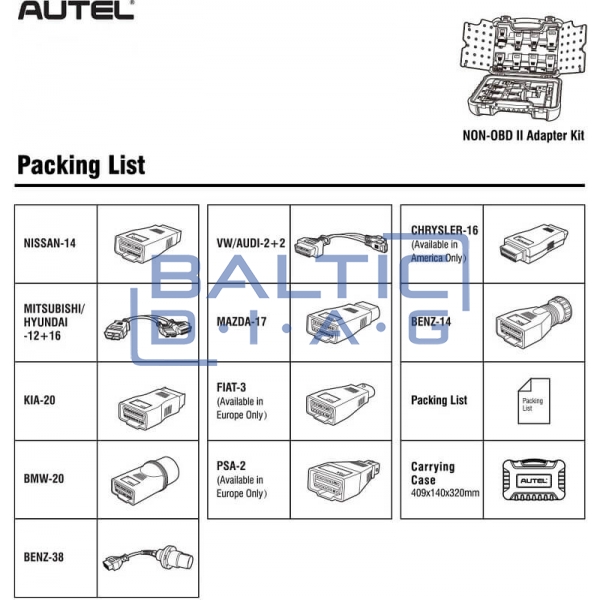 Диагностический комплект разъемов, Autel OBD1