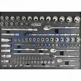 Įrankių vežimėlis su 233 vnt. įrankių 7 stalčiuose SP Tools Custom Series Įrankių vežimėlis su 233 vnt. įrankių 7 stalčiuose SP Tools Custom Series