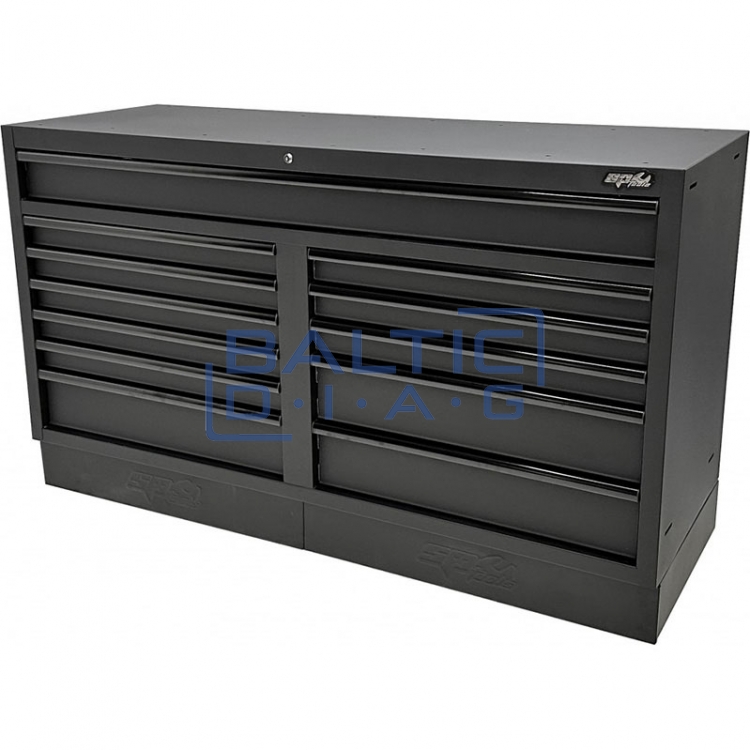 Wide modular workbench with 12 drawers SPtools USA series