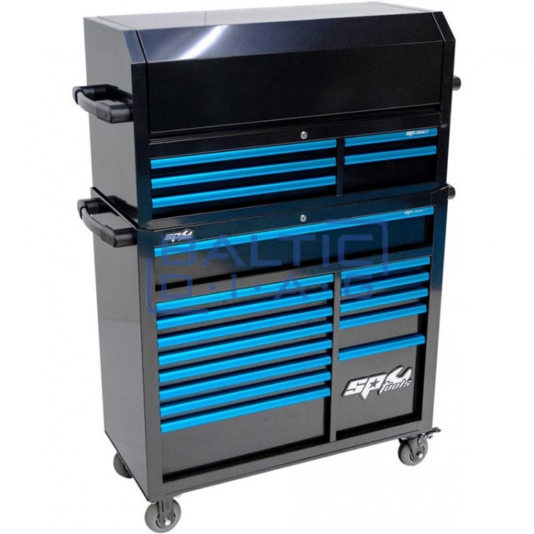 Tool trolley with 14 drawers and an additional 5 upright cabinet SPtools Custom series