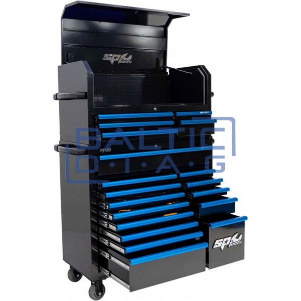 Tool trolley with 14 drawers and an additional 5 upright cabinet SPtools Custom series