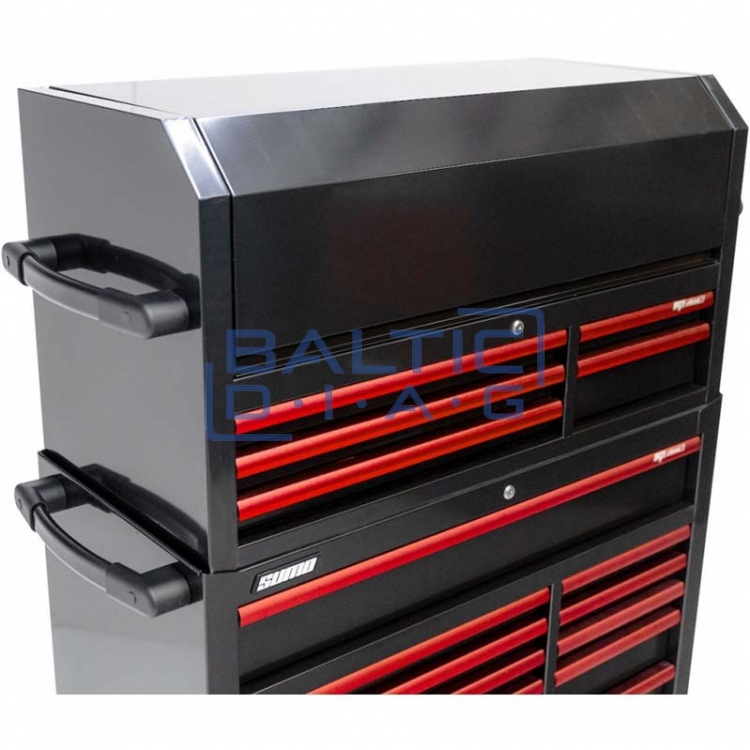 Įrankių vežimėlis su 14 stalčių bei papildoma 5 stačių spintele SPtools Custom series