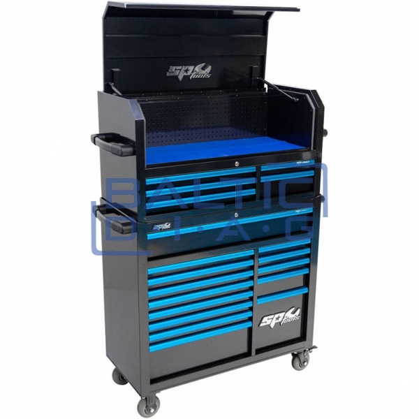 Tool trolley with 14 drawers and an additional 5 upright cabinet SPtools Custom series