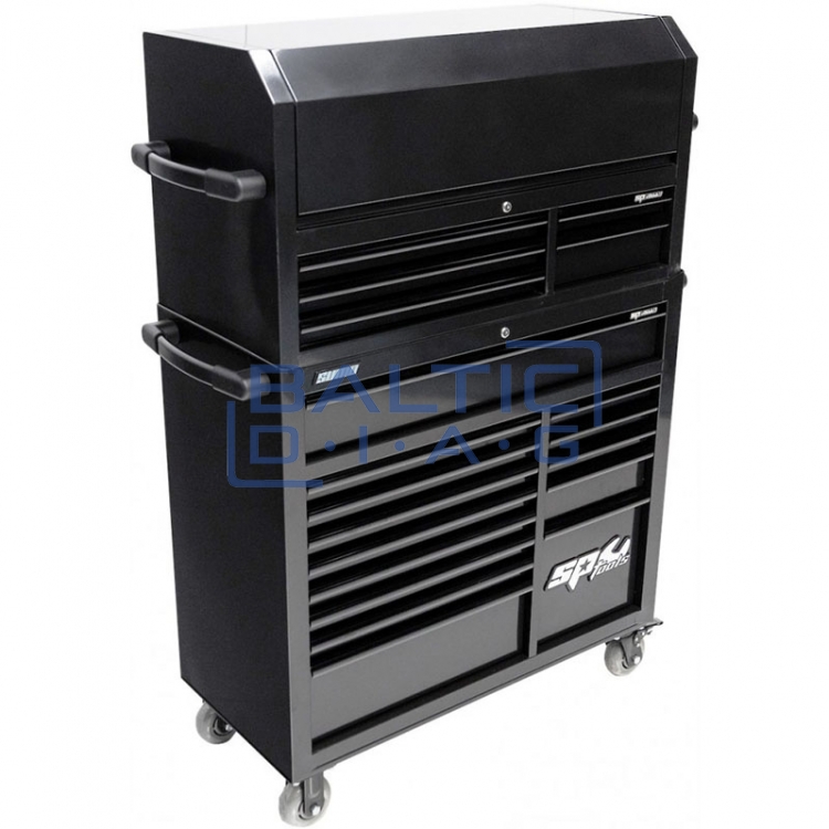 Tool trolley with 14 drawers and an additional 5 upright cabinet SPtools Custom series
