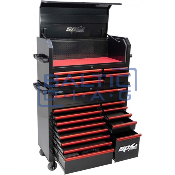 Tool trolley with 14 drawers and an additional 5 upright cabinet SPtools Custom series