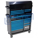Tool trolley with 14 drawers and an additional 5 upright cabinet SPtools Custom series