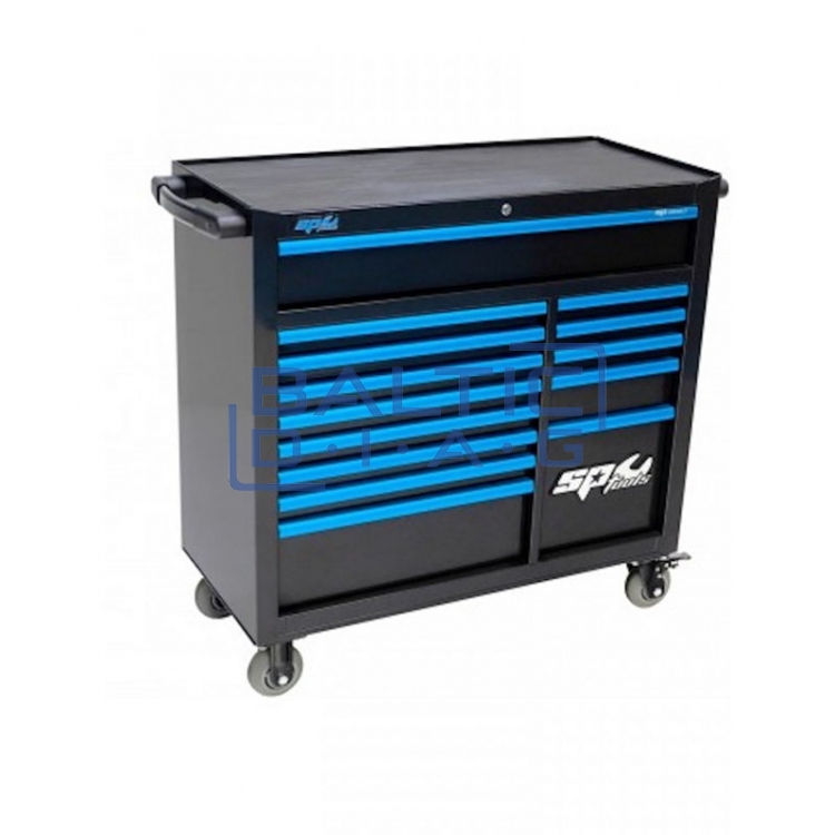 Įrankių vežimėlis su 14 stalčių ir 425 vnt. įrankiais SP Tools Custom Series