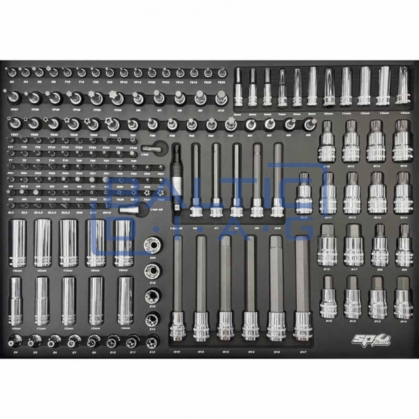 Tool trolley with 14 drawers and 425 tools SP Tools Custom Series
