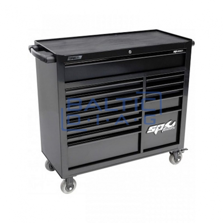 Įrankių vežimėlis su 14 stalčių ir 425 vnt. įrankiais SP Tools Custom Series