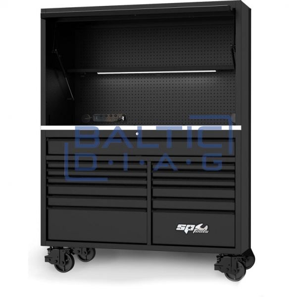 Mobile workbench with 13 drawers and a wide tool cabinet SPtools USA Sumo series