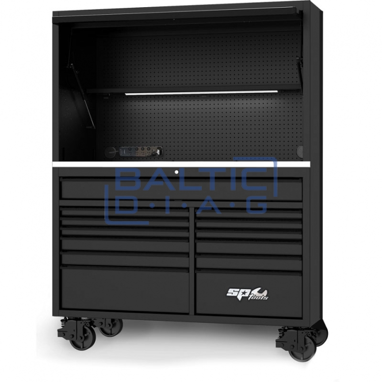 Mobile workbench with 13 drawers and a wide tool cabinet SPtools USA Sumo series